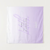 Beruflicher Name und Slogan | Helllila Wandteppich (Vorderseite (Horizontal))