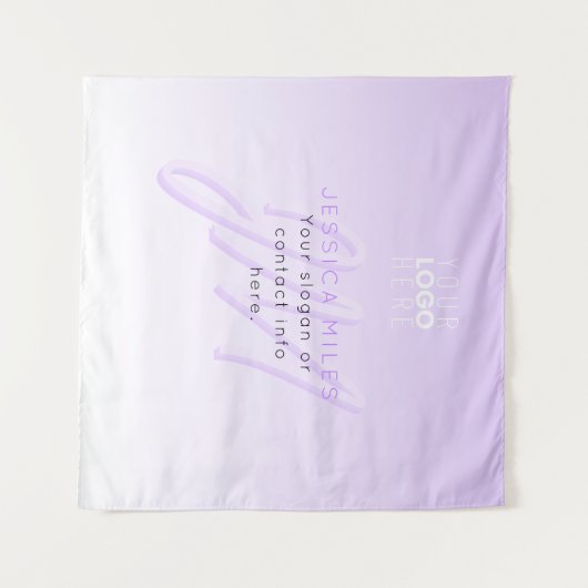 Beruflicher Name und Slogan | Helllila Wandteppich (Vorderseite (Horizontal))