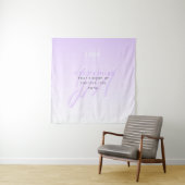 Beruflicher Name und Slogan | Helllila Wandteppich (Beispiel)