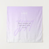 Beruflicher Name und Slogan | Helllila Wandteppich (Vorderseite)