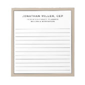 Beruflicher Name Unternehmen Notizblock (Vorderseite)