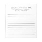 Beruflicher Name Unternehmen Notizblock (Vorderseite)