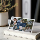 Beruflicher Navy-Foto Collage Fotograf Visitenkarte