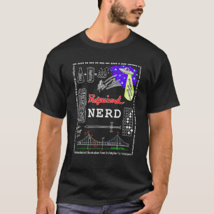 Beruflicher Nerd oder Geek mit Rätsel und Tribut T-Shirt