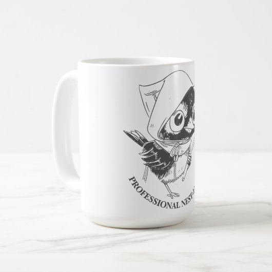 Beruflicher Nest-Hopper-Bird-Spaß Kaffeetasse (Vorderseite Links)