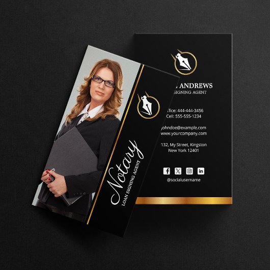 Beruflicher Notar-Agent Signing Consultant Visitenkarte