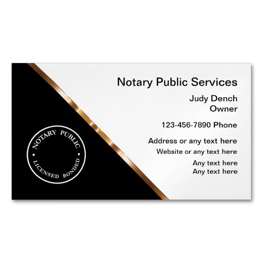 Beruflicher Notar Magnetische Visitenkarte (Vorderseite)