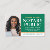 Beruflicher Notar Public Foto QR Code Green Visitenkarte (Vorderseite)