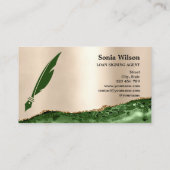 Beruflicher Notar-Signaturvertrag Agent Black Gold Visitenkarte (Rückseite)