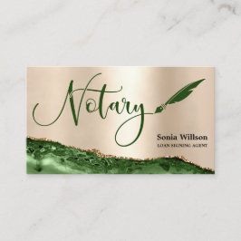 Beruflicher Notar-Signaturvertrag Agent Black Gold Visitenkarte