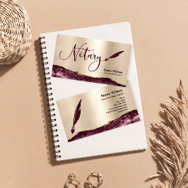 Beruflicher Notar-Signaturvertrag Agent Black Gold Visitenkarte