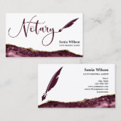 Beruflicher Notar-Signaturvertrag Agent Black Gold Visitenkarte (Vorne/Hinten)