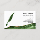 Beruflicher Notar-Signaturvertrag Agent Black Gold Visitenkarte (Rückseite)