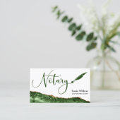 Beruflicher Notar-Signaturvertrag Agent Black Gold Visitenkarte (Stehend Vorderseite)