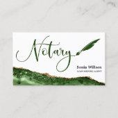 Beruflicher Notar-Signaturvertrag Agent Black Gold Visitenkarte (Vorderseite)