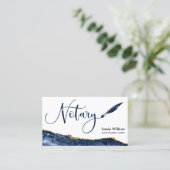 Beruflicher Notar-Signaturvertrag Agent Black Gold Visitenkarte (Stehend Vorderseite)