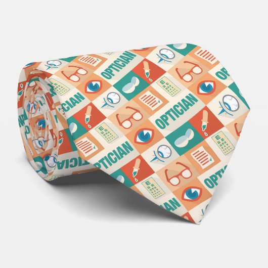 Beruflicher Optimiker Iconic Small Design Krawatte (Gerollt)