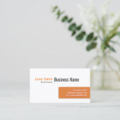 Beruflicher Orange Label Buchhalter Visitenkarte (Stehend Vorderseite)