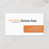 Beruflicher Orange Label Buchhalter Visitenkarte (Vorderseite)