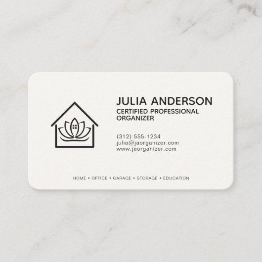 Beruflicher Organisator Black Noir Visitenkarte (Vorderseite)