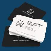 Beruflicher Organisator Black Noir Visitenkarte