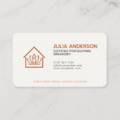 Beruflicher Organisator dunkler Orange Visitenkarte (Vorderseite)