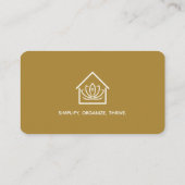 Beruflicher Organisator Gold Visitenkarte (Rückseite)