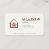 Beruflicher Organisator Terracotta Visitenkarte (Vorderseite)