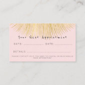 Beruflicher Östhetiker Lashes Gold Rose Pulver Terminkarte (Rückseite)