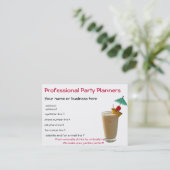 Beruflicher Party-Planer Visitenkarte (Stehend Vorderseite)