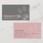 BERUFLICHER PAW DRUCKER Pflege von Haustieren nied Visitenkarte (Vorne/Hinten)
