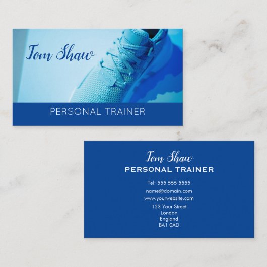Beruflicher Personal Trainer Fitness Coach Visitenkarte (Vorne/Hinten)