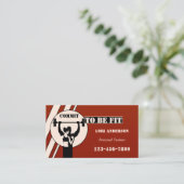 Beruflicher Personal Trainer Fitness Instructor Visitenkarte (Stehend Vorderseite)