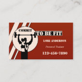 Beruflicher Personal Trainer Fitness Instructor Visitenkarte (Vorderseite)