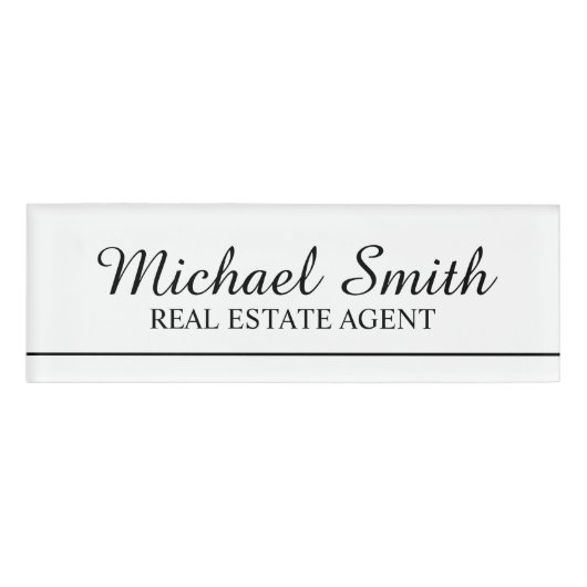 Beruflicher Personalisierter Name Namenschild (Vorderseite)