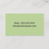 Beruflicher persönlicher visitenkarte (Rückseite)