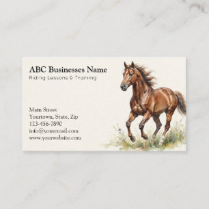 Beruflicher Pferdetrainer Visitenkarte