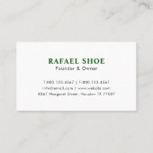 Beruflicher Pflegedienst für Landschaftsbäume und  Visitenkarte (Rückseite)