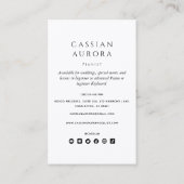 Beruflicher Pianist und Klaviermusiker Visitenkarte (Rückseite)