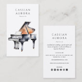 Beruflicher Pianist und Klaviermusiker Visitenkarte (Vorne/Hinten)