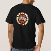 Beruflicher Poker Player Royal Flush Poker Chip T-Shirt (Rückseite)
