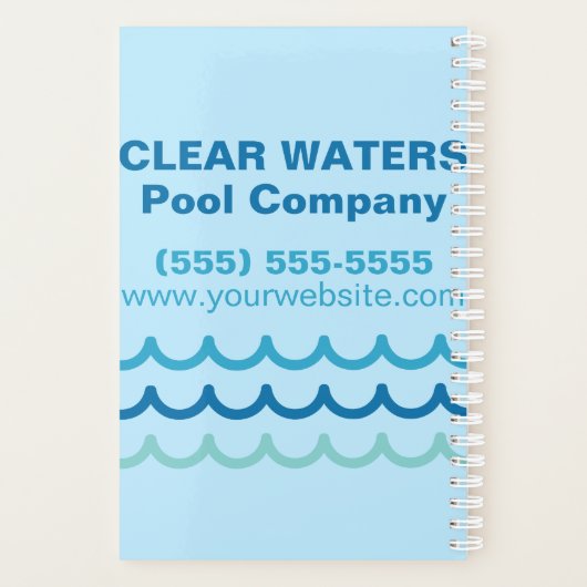 Beruflicher Pool-Service Planer (Rückseite)