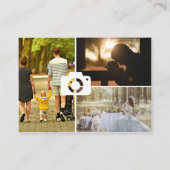 Beruflicher QR Code 3 Foto Layout Fotografie Visitenkarte (Vorderseite)