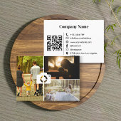 Beruflicher QR Code 3 Foto Layout Fotografie Visitenkarte