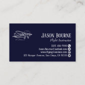 Beruflicher QR Code Aviation Employee Navy Blue Visitenkarte (Vorderseite)