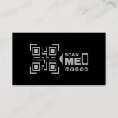 Beruflicher QR Code Aviation Navy Blue Modern Visitenkarte (Rückseite)