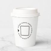 Beruflicher QR-Code Barista Pappbecher (Vorderseite)