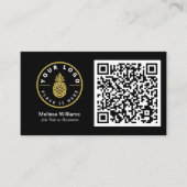 Beruflicher QR-Code Benutzerdefiniertes Logo Schwa Visitenkarte (Vorderseite)