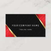 Beruflicher QR-Code BOLD rot und schwarz Visitenkarte (Vorderseite)