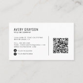 Beruflicher QR-Code des modernen Unternehmens Visitenkarte (Rückseite)